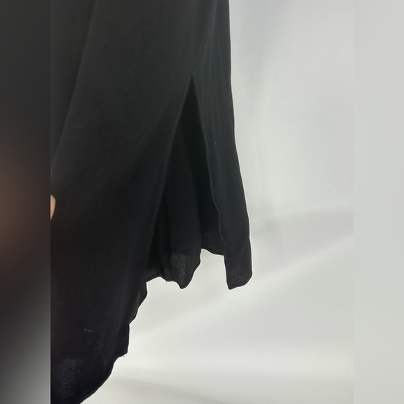 Wilfred Free Women's V-Neck Rayon Blend Slit On‎ Side Black Slip Dress Size XXS - Picture 7 of 8